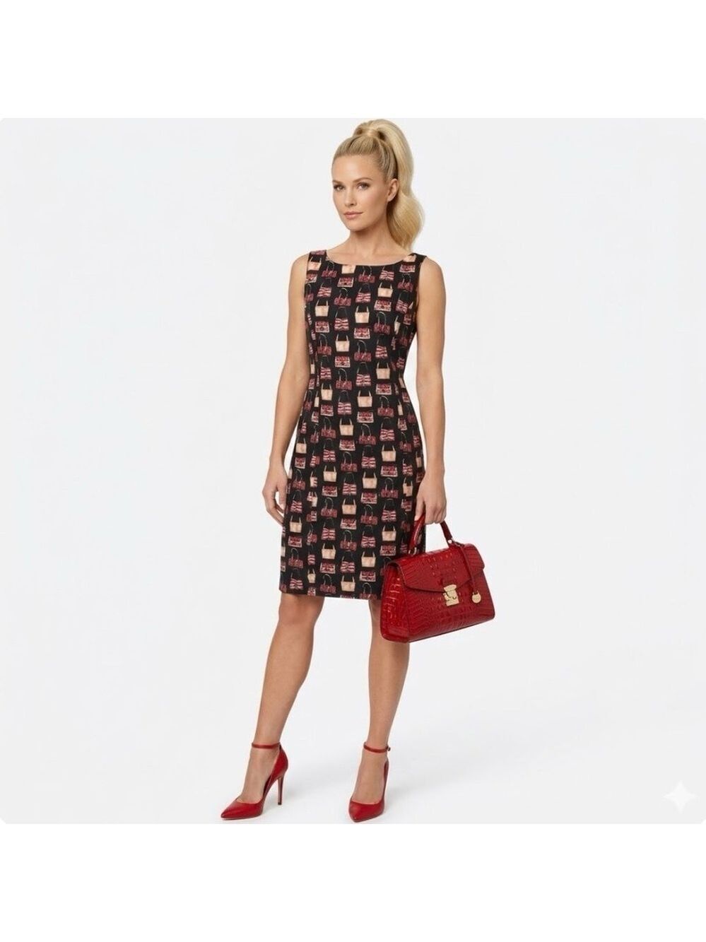 Dress Code Icons by Susan Graf Happy in Handbags Cocktail Dress - Size 8